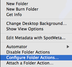 folder actions